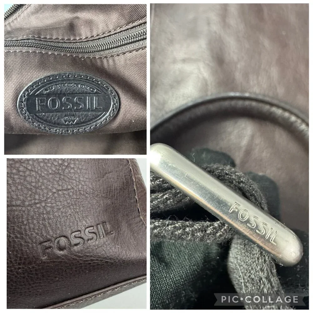 NWOT Fossil Mercer Brown Leather Work Bag